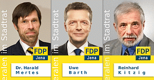 Die Flyer weiterer FDP Kandidaten zur Stadtratswahl 2014