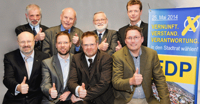 Die Spitzenkandidaten der FDP Jena fr die Kommunalwahl 2014