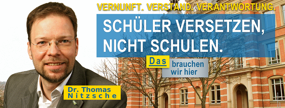FDP Stadtrat Dr. Thomas Nitzsche - Schler versetzen, nicht Schulen - Das brauchen wir hier